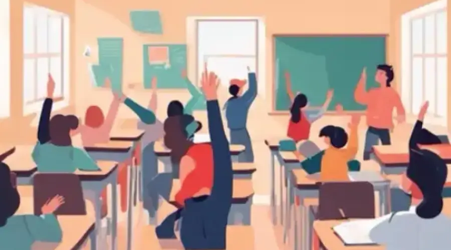illustration of students in classroom